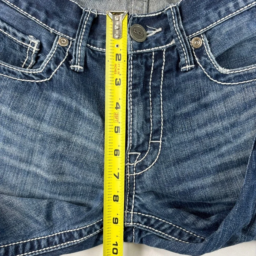 BKE Carter Straight Leg Jeans Mens 30S Blue Cotton Denim‎ Heavy Stitching